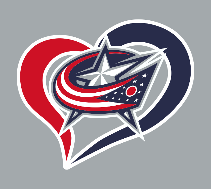 Columbus Blue Jackets Heart Logo iron on paper